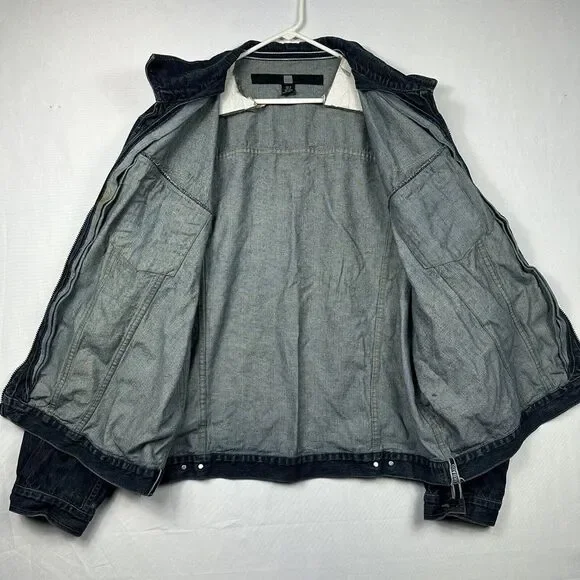 Vintage Marithe Francois Girbaud Jean Jacket Blue‎ Denim Mens 3XL Full Zip Y2K